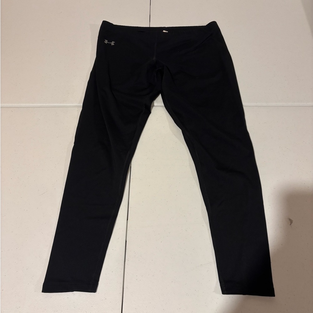 Under Armour Black Mid Rise Athletic Leggings Women’s Size M Inseam 24”